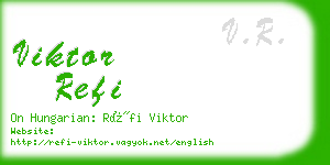 viktor refi business card